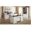 Atlin Designs Executive Wood Desk in Weathered White
