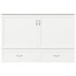 Atlin Designs Traditional Solid Wood Queen Murphy Bed Chest in White