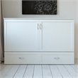 Atlin Designs Traditional Solid Wood Queen Murphy Bed Chest in White