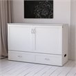Atlin Designs Traditional Solid Wood Queen Murphy Bed Chest in White