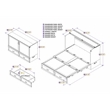 Atlin Designs Traditional Solid Wood Queen Murphy Bed Chest in White
