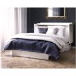 Atlin Designs Solid Wood White Queen Murphy Bed Rectangular Space Saving Assembly Required