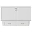 Atlin Designs Solid Wood White Queen Murphy Bed Rectangular Space Saving Assembly Required