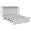 Atlin Designs Solid Wood White Queen Murphy Bed Rectangular Space Saving Assembly Required