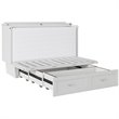 Atlin Designs Solid Wood White Queen Murphy Bed Rectangular Space Saving Assembly Required
