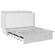 Atlin Designs Solid Wood White Queen Murphy Bed Rectangular Space Saving Assembly Required