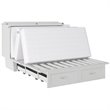 Atlin Designs Solid Wood White Queen Murphy Bed Rectangular Space Saving Assembly Required