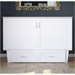 Atlin Designs Solid Wood White Queen Murphy Bed Rectangular Space Saving Assembly Required