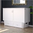 Atlin Designs Solid Wood White Queen Murphy Bed Rectangular Space Saving Assembly Required
