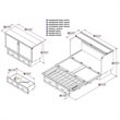 Atlin Designs Solid Wood White Queen Murphy Bed Rectangular Space Saving Assembly Required