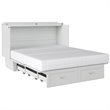 Atlin Designs Solid Wood White Queen Murphy Bed Rectangular Space Saving Assembly Required