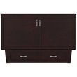 Atlin Designs Mid-Century Solid Wood Queen Murphy Bed Chest in Espresso