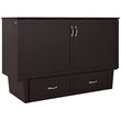 Atlin Designs Mid-Century Solid Wood Queen Murphy Bed Chest in Espresso