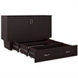 Atlin Designs Mid-Century Solid Wood Queen Murphy Bed Chest in Espresso