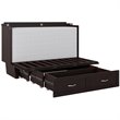 Atlin Designs Mid-Century Solid Wood Queen Murphy Bed Chest in Espresso