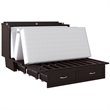 Atlin Designs Mid-Century Solid Wood Queen Murphy Bed Chest in Espresso
