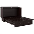 Atlin Designs Mid-Century Solid Wood Queen Murphy Bed Chest in Espresso