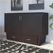 Atlin Designs Mid-Century Solid Wood Queen Murphy Bed Chest in Espresso
