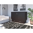Atlin Designs Mid-Century Solid Wood Queen Murphy Bed Chest in Espresso