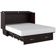 Atlin Designs Mid-Century Solid Wood Queen Murphy Bed Chest in Espresso