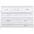 Atlin Designs Queen Traditional Wood Murphy Bed Chest Bed with Mattress in White