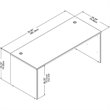 Atlin Design Office Desk in Platinum Gray