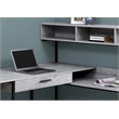 Atlin Designs L Shaped Computer Desk in Gray and Black