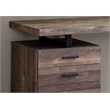 Atlin Designs 3 Drawer Writing Desk in Brown and Black