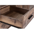 Atlin Designs 3 Drawer Writing Desk in Brown and Black
