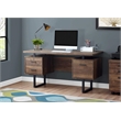 Atlin Designs 3 Drawer Writing Desk in Brown and Black