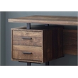 Atlin Designs 3 Drawer Writing Desk in Brown and Black