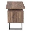 Atlin Designs 3 Drawer Writing Desk in Brown and Black