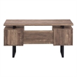Atlin Designs 3 Drawer Writing Desk in Brown and Black