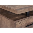 Atlin Designs 3 Drawer Writing Desk in Brown and Black