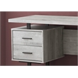 Atlin Designs Particle Board Gray and Black Writing Desk Rectangular Large Floating Top 60
