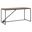 Atlin Designs Traditional 62W Industrial Desk in Rustic Gray