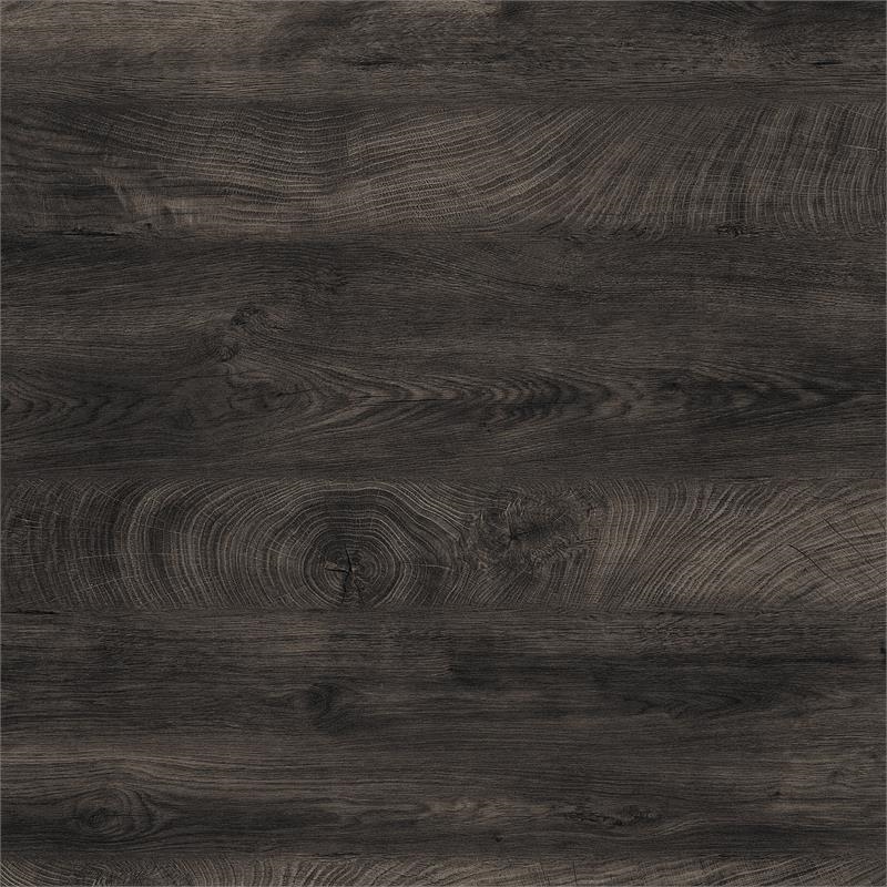 Atlin Designs L Shaped Farmhouse Wood Desk in Dark Gray Hickory