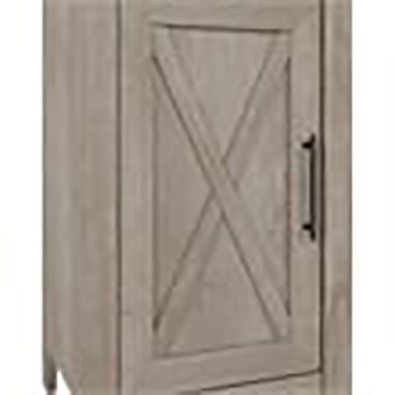 Atlin Designs Farmhouse Wood Computer Desk with Storage in Gray