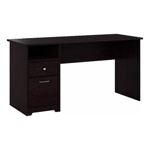 Atlin Designs 60&quot Contemporary Wood Computer Desk with Drawers in Espresso Oak