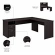 Atlin Designs 72W L Shaped Computer Desk with File in Espresso Oak