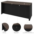 Atlin Designs Bowfront Writing Desk in Antigua and Black