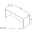 Atlin Designs Bowfront Writing Desk in Antigua and Black
