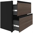 Atlin Designs 4 Piece L Shaped Computer Desk in Antigua and Black