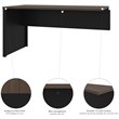 Atlin Designs 4 Piece L Shaped Computer Desk in Antigua and Black