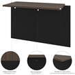 Atlin Designs Wood Antigua/Black Computer Desk U-Shaped Reversible 71.1