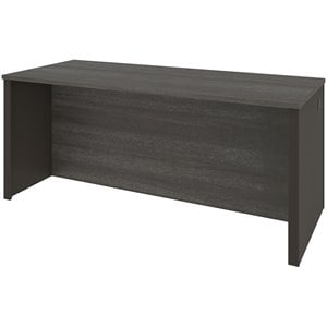 Atlin Designs Particle Board Bark Gray Slate Writing Desk Rectangular Scratch-Resistant 71.1&quot Unassembled