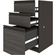 Atlin Designs 4 Piece L Shaped Computer Desk in Bark Gray and Slate