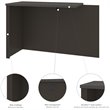 Atlin Designs 4 Piece L Shaped Computer Desk in Bark Gray and Slate