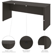 Atlin Designs Particle Board Bark Gray L-Shaped Computer Desk with Hutch 71.1