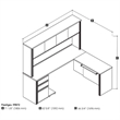 Atlin Designs Particle Board Bark Gray L-Shaped Computer Desk with Hutch 71.1